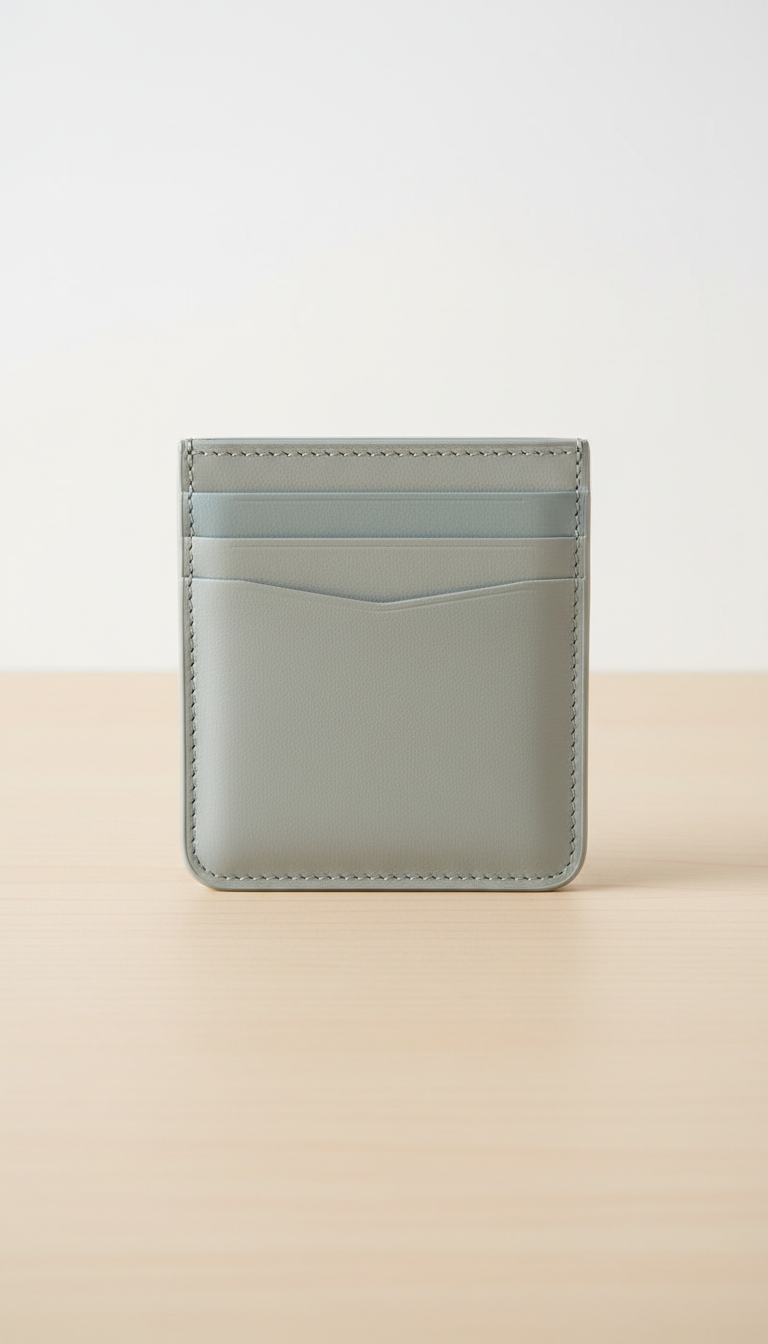 RFID Card Holder Cloud Grey Vegan Leather